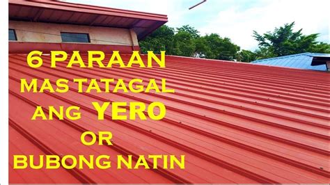 bubong na yero in english